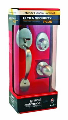 Picture of Lock-Set Entrance-Type Handle Lockset With Dead-Bolt Satin-Nickel