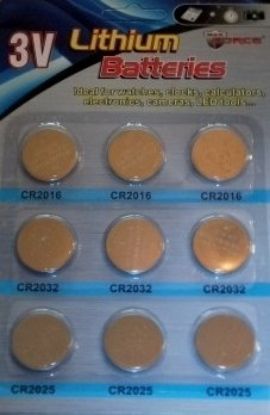 Picture of Max Force Lithium-Manganese Button-Battery Assorted 9Pk