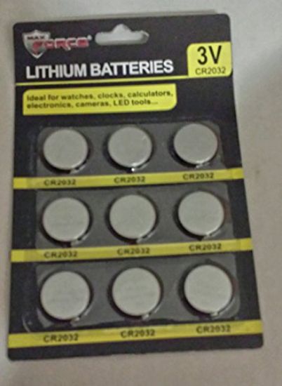 Picture of Max Force Lithium-Manganese-Battery CR2032 9Pk