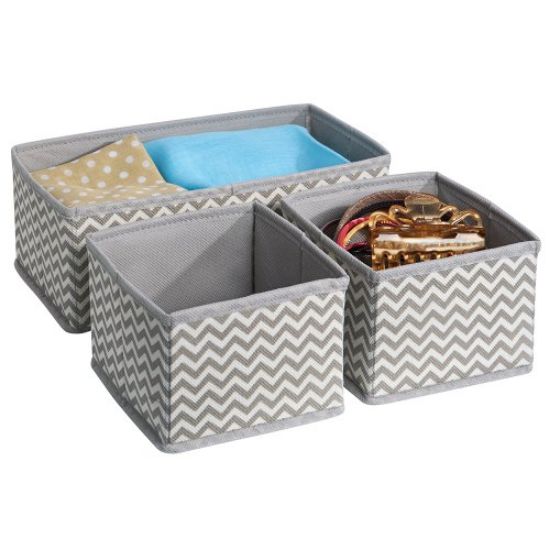 Picture of Axis Accessory Organizer - Chevron (set Of 3) Taup