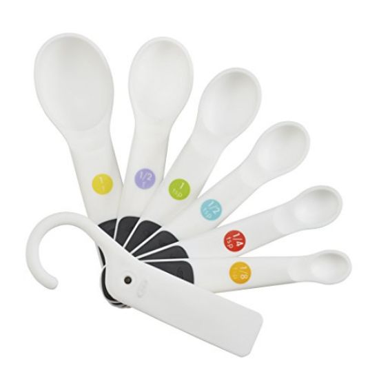 Picture of 7 Piece Plastic Measuring Spoons- White