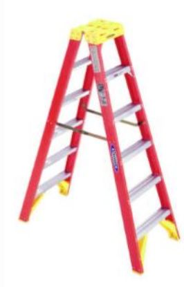 Picture of Step-Ladder Twin-Step Fiberglass 6' Type1A 300-Pounds-Duty-Rating