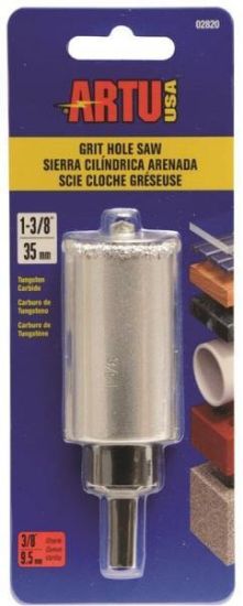 Picture of Hole-Saw 1-3/8" Tungsten-Carbide-Grit Integrated Arbor