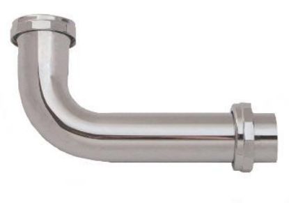 Picture of Tubular-brass Waste-bend Slip-joint Chrome-plated 1-1/4" X 12