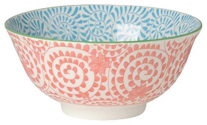 Picture of 6" Stamped Bowl - Orange Swirls