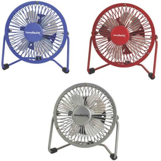 Picture of 4" Mini-fan W/usb Red/blue/silver