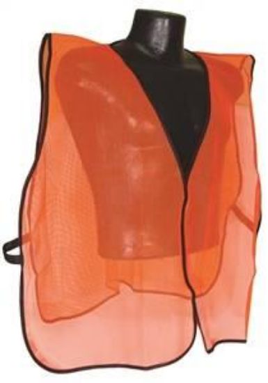 Picture of Safety-Vest Safety Non-rated Polyester Mesh-Fabric Orange One Size For All