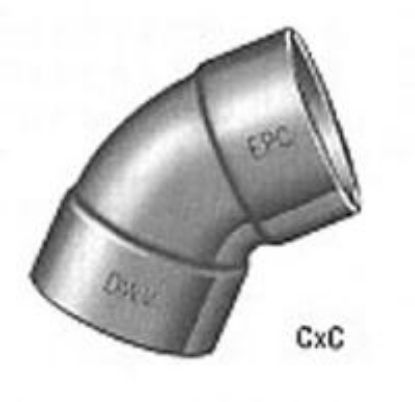 Picture of DWV-Rated Wrot-copper 45°-Elbow C X C 1-1/4"