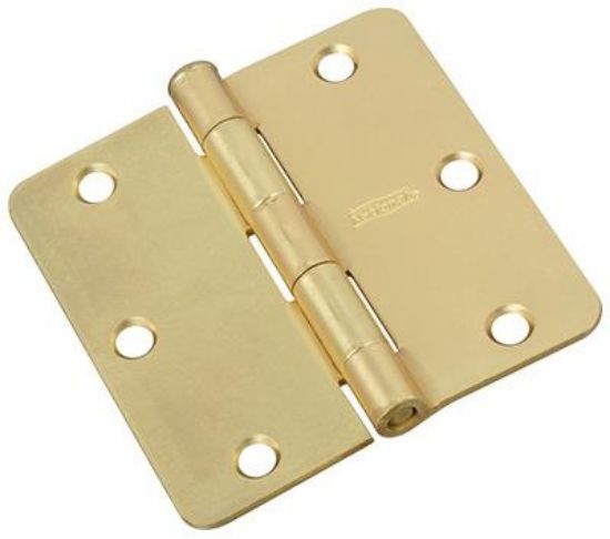 Picture of 3-1/2" Satin-Brass Steel Door-Hinge Loose Pin