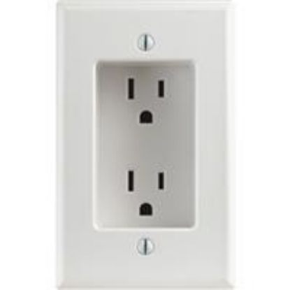 Picture of Electrical-Outlet 15a Duplex-Receptacle Recessed White