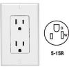 Picture of Wall-Plate 15-Amp Duplex Decorator Outlet With White