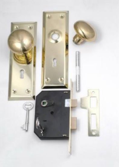 Picture of Mortise-Lockset Combination Brass Knobs