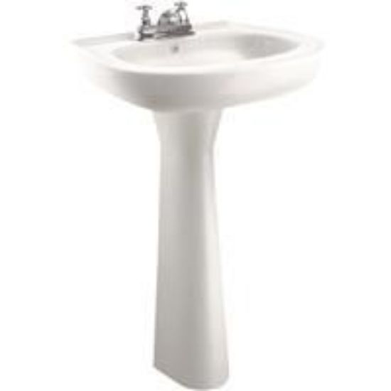 Picture of 18-1/2 X 15-3/4 X 30-1/2 Jazmin White Pedestal Lavatory-Sink