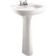 Picture of 18-1/2 X 15-3/4 X 30-1/2 Jazmin White Pedestal Lavatory-Sink