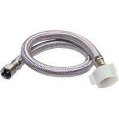 Picture of Toilet-Connector 3/8" Cmp X 7/8 Bc X 20 Braided-Stainless-Steel Plastic-Nut