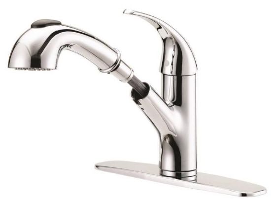 Picture of Kitchen-Faucet With Pull-Out Spray Chrome-Plated