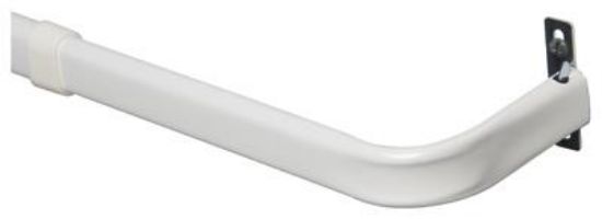 Picture of 48" - 86" Single Window-Curtain-Rod White 2" Clearance