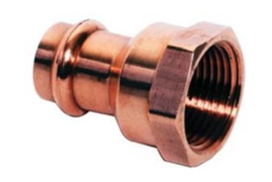 Picture of 1/2" X 3/8" Female-Adapter Copper-Fitting Press-Join P X Fpt