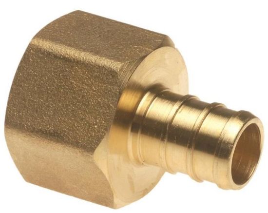 Picture of Pex Fitting Barb Female Adapter Brass ½" Pex X ¾" Fpt