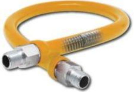 Picture of 1/2" X 24 Commercial Gas-Connector Mesh PVC-Coated Mip X Fip