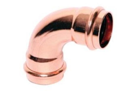 Picture of 2 90°-Elbow Copper-Fitting Press-Join P X P