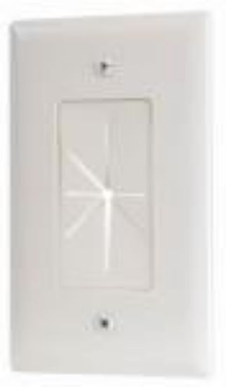 Picture of Pass Through For Low-Voltage A/v Cables White Wall-Plate
