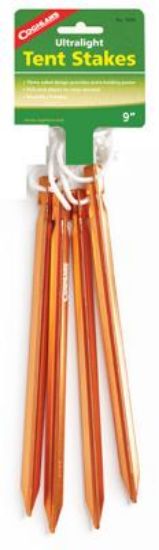 Picture of 9" Tent Pegs Anodized-Aluminum With Pull Cord