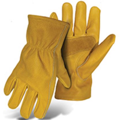 Picture of Driver-Gloves With Palm Patch Grain-Leather Tan Unlined Lining