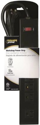 Picture of 6-Outlet Power-Strip 3 Ft Cord 125-Volt 15-Amp Black Almond