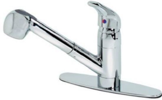 Picture of Pullout Kitchen-Faucet 1 Or 3-Hole Installation Polished Chrome