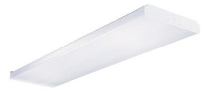 Picture of 4' 4 Lamp T-8 Residential Ballast Wrap-Around Ceiling-Fixture With Clear Prismatic Lens