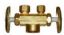 Picture of 3/8" Od X 3/8" Od X 1/2 Sweat Dual Handle Supply-Stop rough-Brass