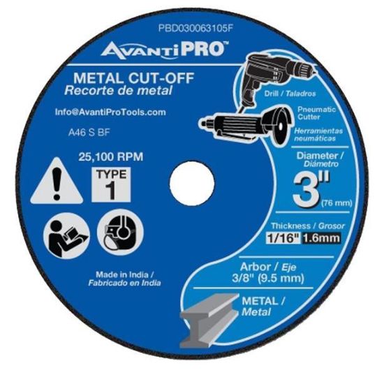 Picture of 3 X 1/16 Metal Cutting-Disc Type-i 3/8" Arbor