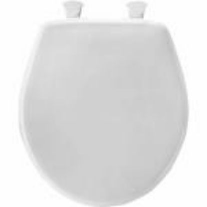Picture of Toilet-Seat Plastic White Easy Clean Twist Hinges