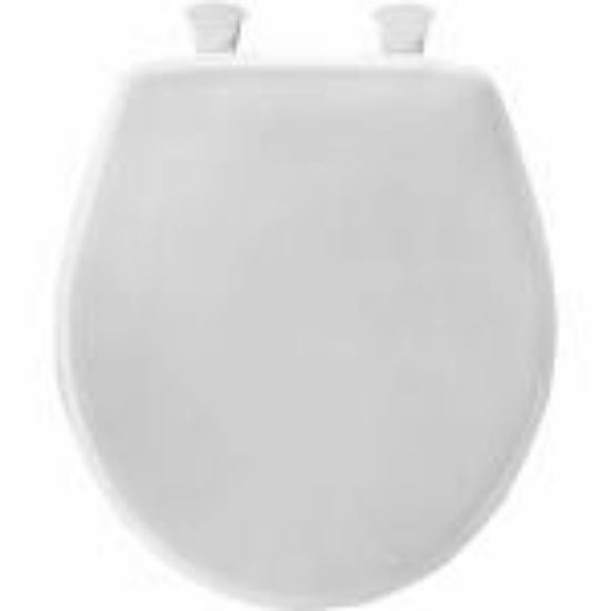 Picture of Toilet-Seat Plastic White Easy Clean Twist Hinges