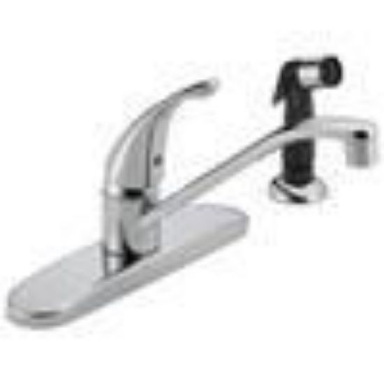 Picture of Kitchen-Faucet With Sprayer 4-Hole Chrome