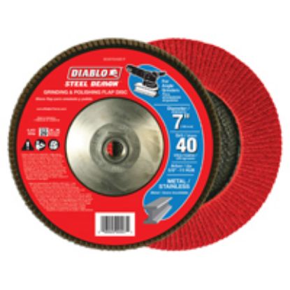 Picture of Conical Premium Type-29 Flap-Disc With Hub 7 In Diameter 40-Grit Ultra Coarse-Grade 5/8-11 Shank