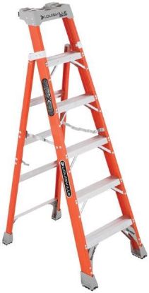 Picture of Step-ladder Fiberglass 6' Type-1a 300-pound