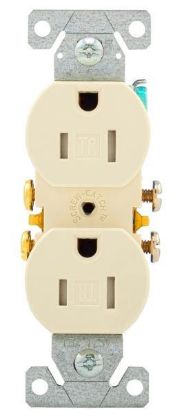 Picture of Electrical-outlet 15-amp 125-volt Duplex-receptacle 2-pole 3-wire Tamper-resistant