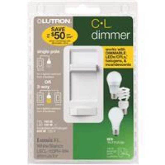 Picture of Lumea Single-Pole 3-way Lighting-Dimmer Slide-Type With Switch White 153 W Led