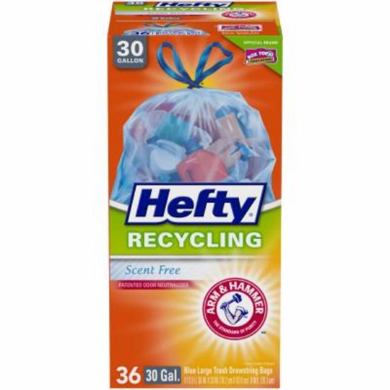 Picture of Recycling-Bags Blue Draw-string Odor Control 36/pack