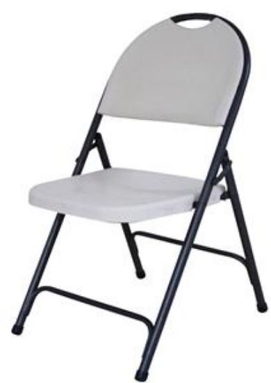 Picture of Folding-Chair Metal Plastic Gray White Finish