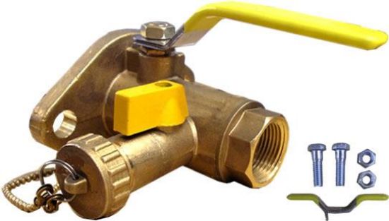 Picture of Circulator-Pump Isolation Ball-Valve Swivel Flange With Drain 3/4" Npt