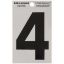 Picture of Self-Adhesive Number Mylar Black On White Reflective Square 3" 4