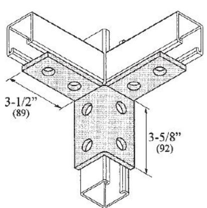Picture of Strut Fitting Wing 8 Hole Double Angle Corner-Connector