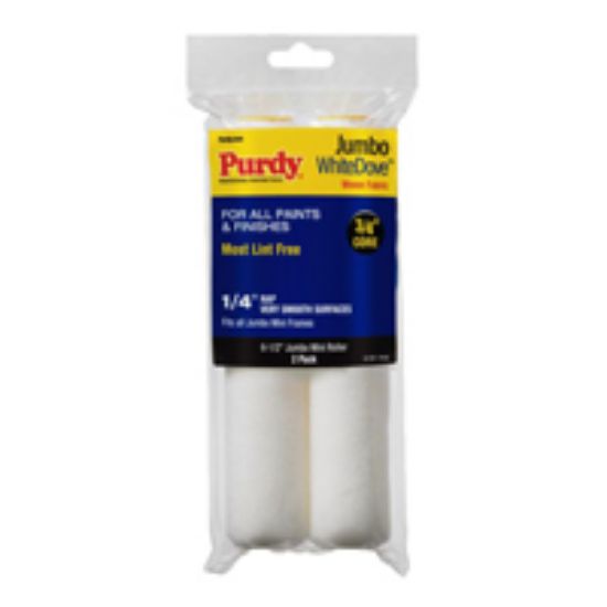 Picture of Jumbo Mini Core Roller-Cover 6-1/2 in 1/4 in Nap Woven Dralon Fabric Polypropylene Core Smooth