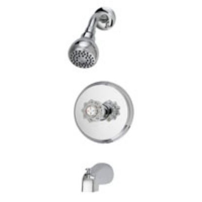 Picture of Tub-&-shower Faucet 2 Gpm At 80 Psi Zinc Tub Spout 1 Acrylic Round Handle Chrome