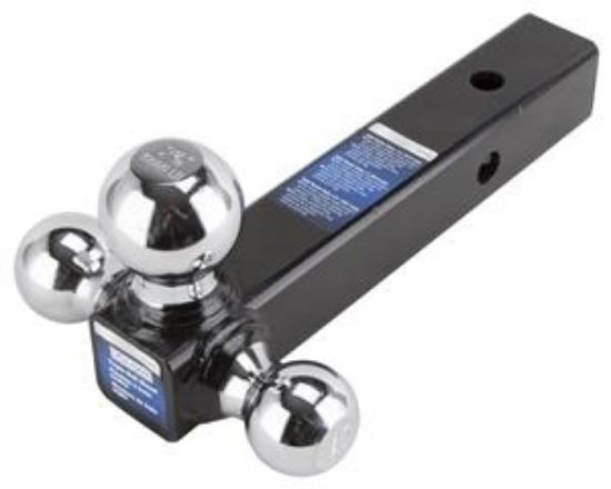 Picture of Tri-ball Hitch Black/chrome 8"