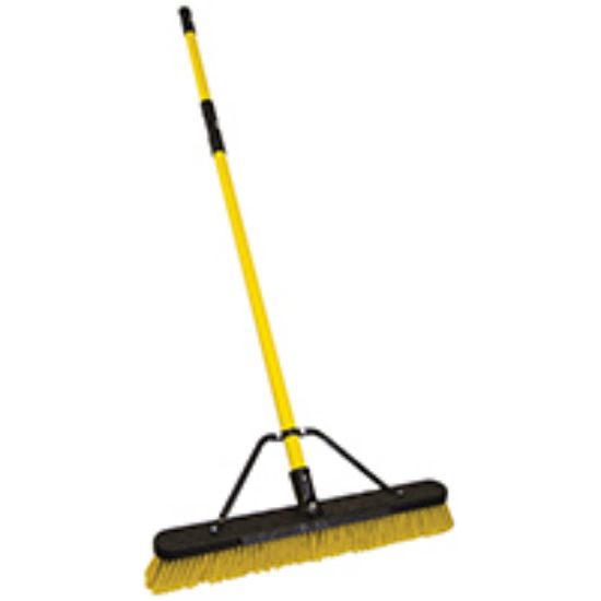 Picture of Push-broom With-scraper Fiberglass Handle