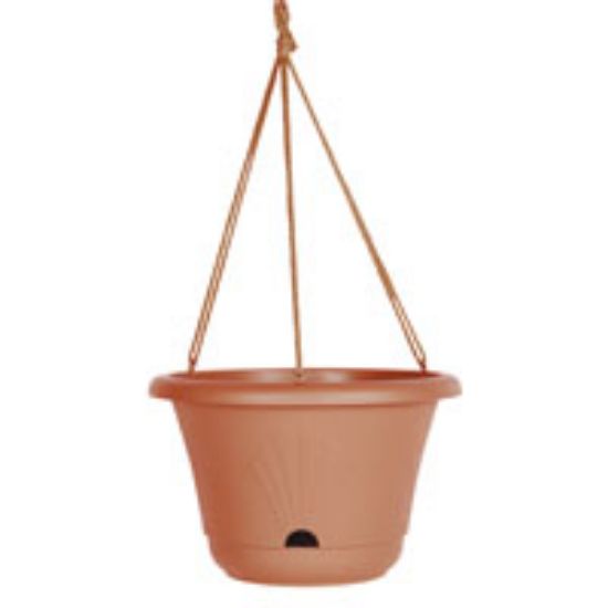 Picture of Hanging-basket 13 Inch-long X 12.87 In W X 8.23 In H Plastic Resin Terra-cotta